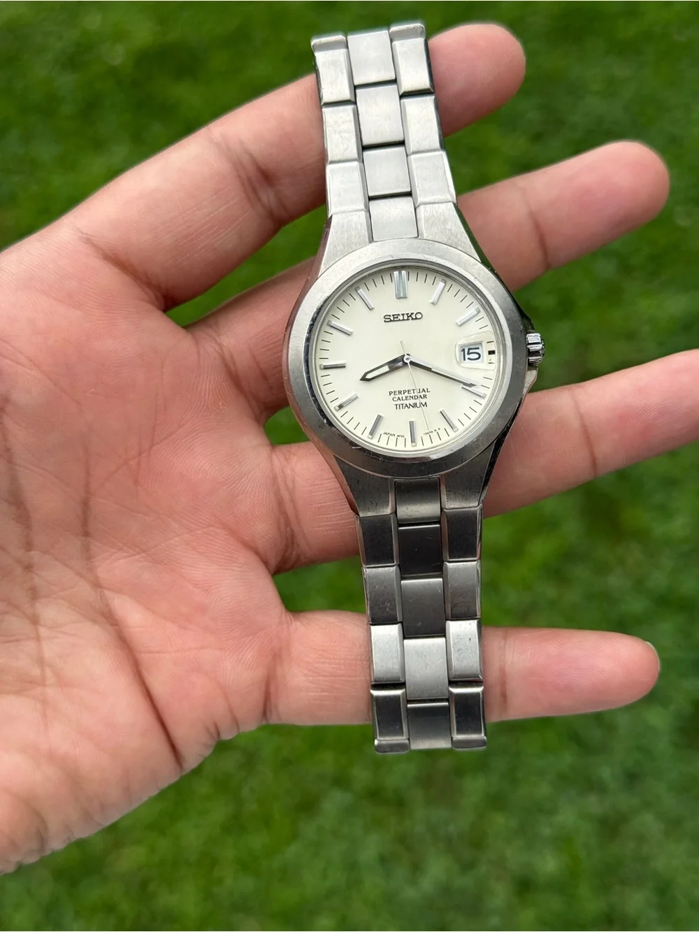 SEIKO Perpetual Calendar Titanium Date Men's 40mm watch